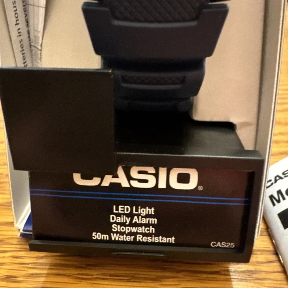 NIB Men's Casio 3224 Digital Sport Fitness Watch Dark Blue  50m Water Resist NEW